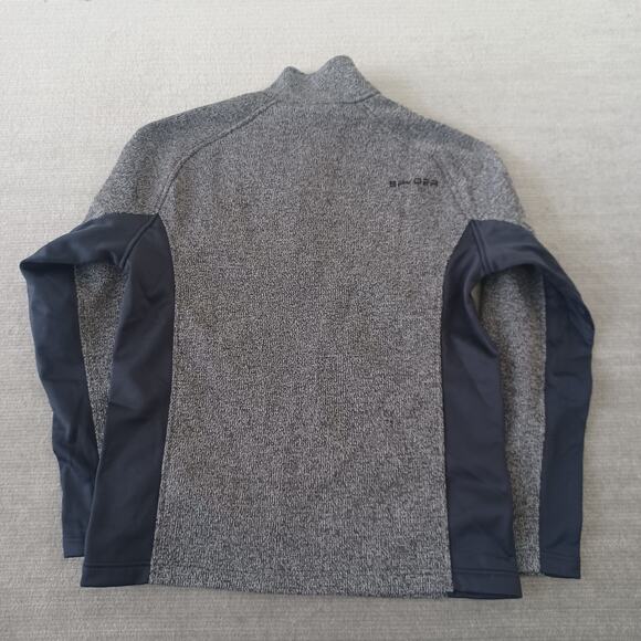 Spyder Sweater Men Large Gray 1/4 Zip Fleece Ski Snowboard Hiking Stretch Casual - Picture 2 of 8